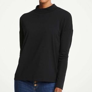 Ann Taylor Mock Neck Open Back Top
